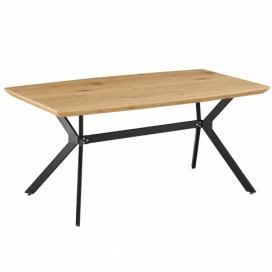 Jedálenský stôl MEDITER 160 dub / čierna Tempo Kondela