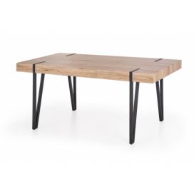 Jedálenský stôl Yohann - dub san remo / čierna