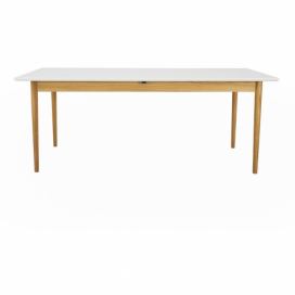 Biely rozkládací jedálenský stôl Tenzo Svea, 195 x 90 cm