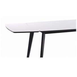 Čierno-biela prídavná doska k jedálenskému stolu Rowico Griffin, 90 × 45 cm