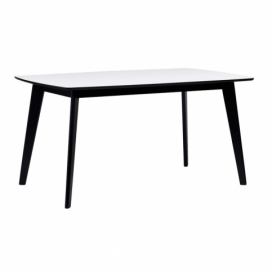 Čierno-biely jedálenský stôl Rowico Griffin, 150 x 90 cm