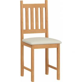 Jedálenská stolička B - jelša / béžová ekokoža