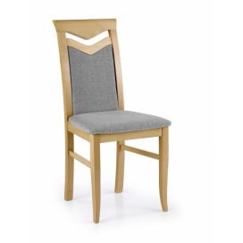 Jedálenská stolička Citrone - dub medový / sivá