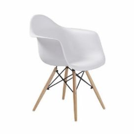 Jedálenská stolička Damen New - biela / buk