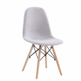 Jedálenská stolička Darela New - svetlosivá / buk / čierna