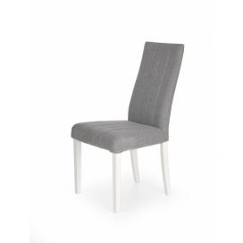 Jedálenská stolička Diego - biela / sivá