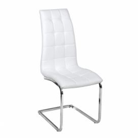 Jídelní židle, ekokůže / chrom, DULCIA 0000143863 Tempo Kondela Biela