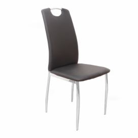 Jedálenská stolička Ervina - čierna / chróm