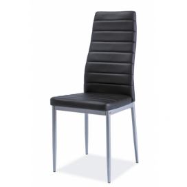 Jedálenská stolička H-261 BIS ALU - čierna / hliník