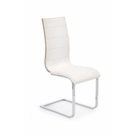 Jedálenská stolička K104 - biela / dub sonoma lesk