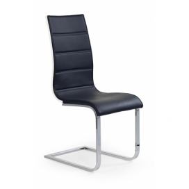 Jedálenská stolička K104 - čierna / biely lesk
