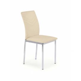 Jedálenská stolička K137 - béžová / chróm