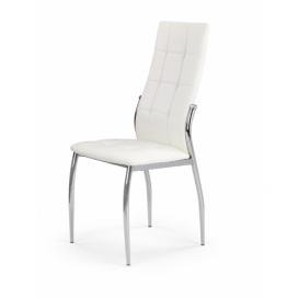 Jedálenská stolička K209 - biela / chróm