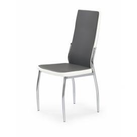 Jedálenská stolička K210 - sivá / biela