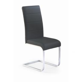Jedálenská stolička K85 - čierna / chróm