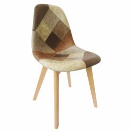 Jedálenská stolička SALEVA patchwork / buk Tempo Kondela