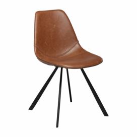 Hnedá jedálenská stolička z eko kože DAN–FORM Denmark Pitch