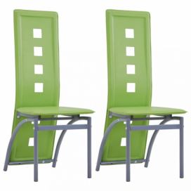 Jedálenská stolička 2 ks umelá koža Dekorhome Zelená