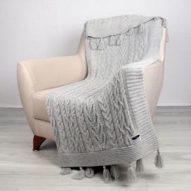 Sivá deka Tutu, 170 × 130 cm