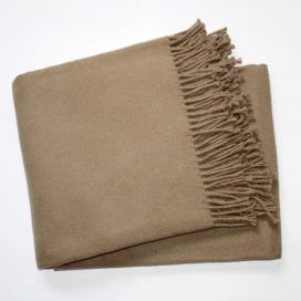 Hnedá deka s podielom bavlny Euromant Basics, 140 x 160 cm