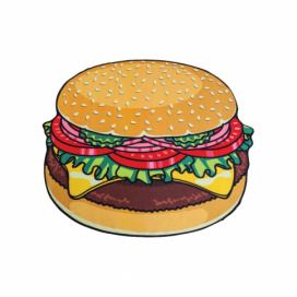 Plážová deka v tvare burgera Big Mouth Inc., ⌀ 152 cm