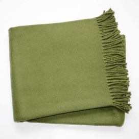 Zelená deka s podielom bavlny Euromant Basics, 140 x 160 cm