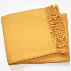 Žltá deka s podielom bavlny Euromant Basics, 140 x 160 cm