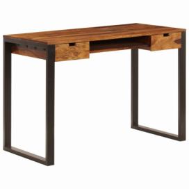 Písací stôl 110x55 cm drevo / oceľ Dekorhome