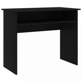 Písací stôl s policou 90x50 cm Dekorhome Čierna
