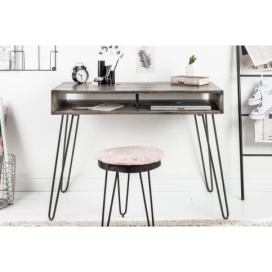 LuxD Dizajnový písací stôl Felix 100 cm, sivé mango
