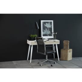Dkton Dizajnový písací stôl Nature 110 cm, biely dub