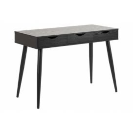 Dkton Dizajnový písací stôl Nature 110 cm, jaseň -čierny