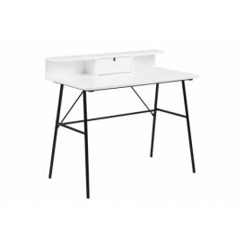 Dkton Dizajnový písací stôl Nava 100 cm, biely