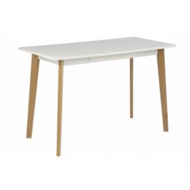Dkton Dizajnový písací stôl Niecy 117 cm, biely