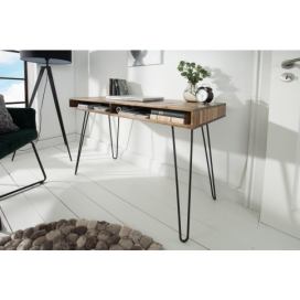 LuxD Písací stôl Shayla, 110 cm, sivá akácia 