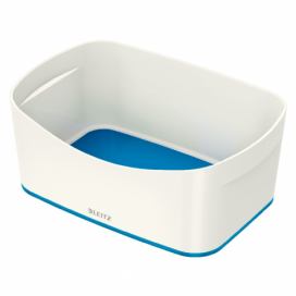 Bielo-modrá stolová škatuľa Leitz MyBox, dĺžka 24,5 cm