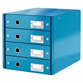 Modrá škatuľa s 4 zásuvkami Leitz Office, dĺžka 36 cm