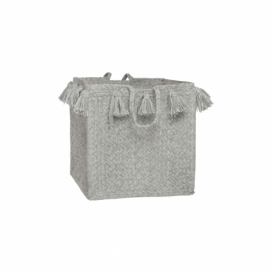 Sivý bavlnený ručne tkaný box Nattiot, ∅ 25 cm