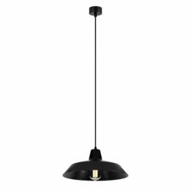 Čierne závesné svietidlo Bulb Attack Cinco, ∅ 35 cm