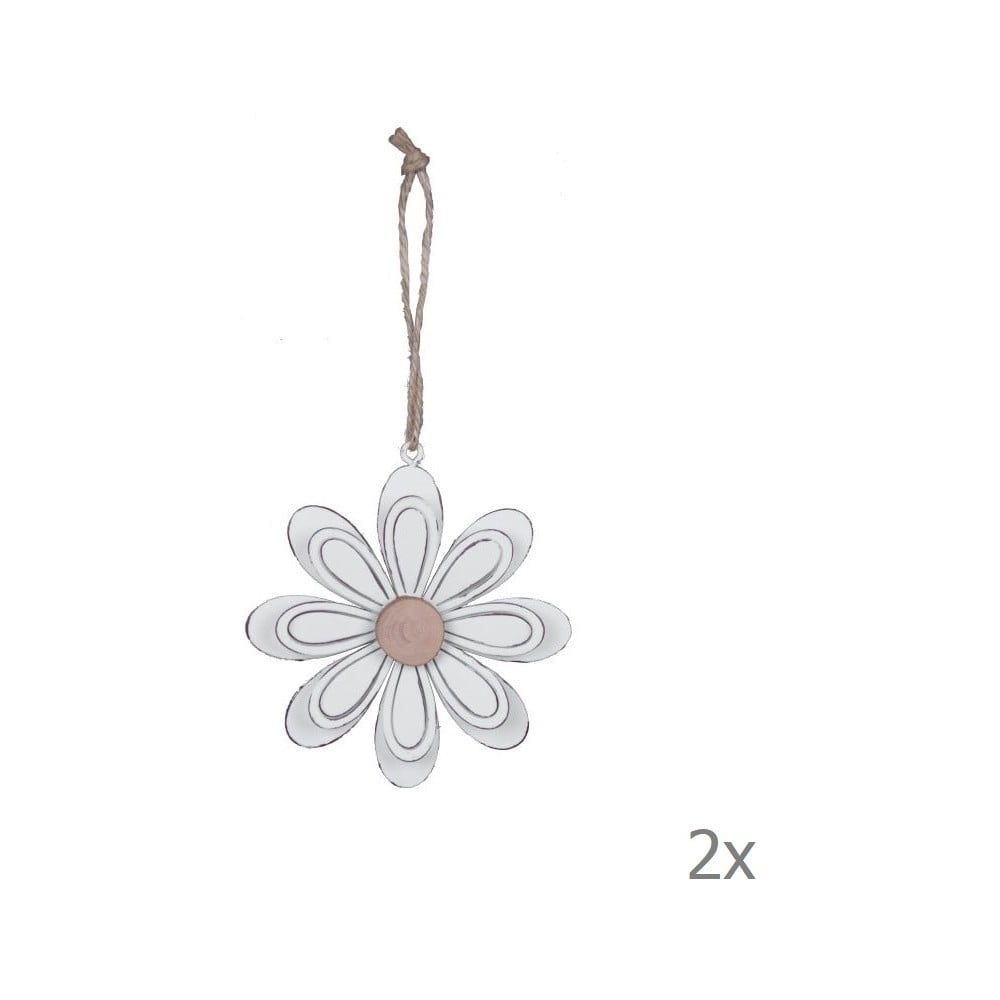 Súprava 2 kovových závesných dekorácií v tvare kvetiny Ego Dekor, ø 9,5 cm - Bonami.sk