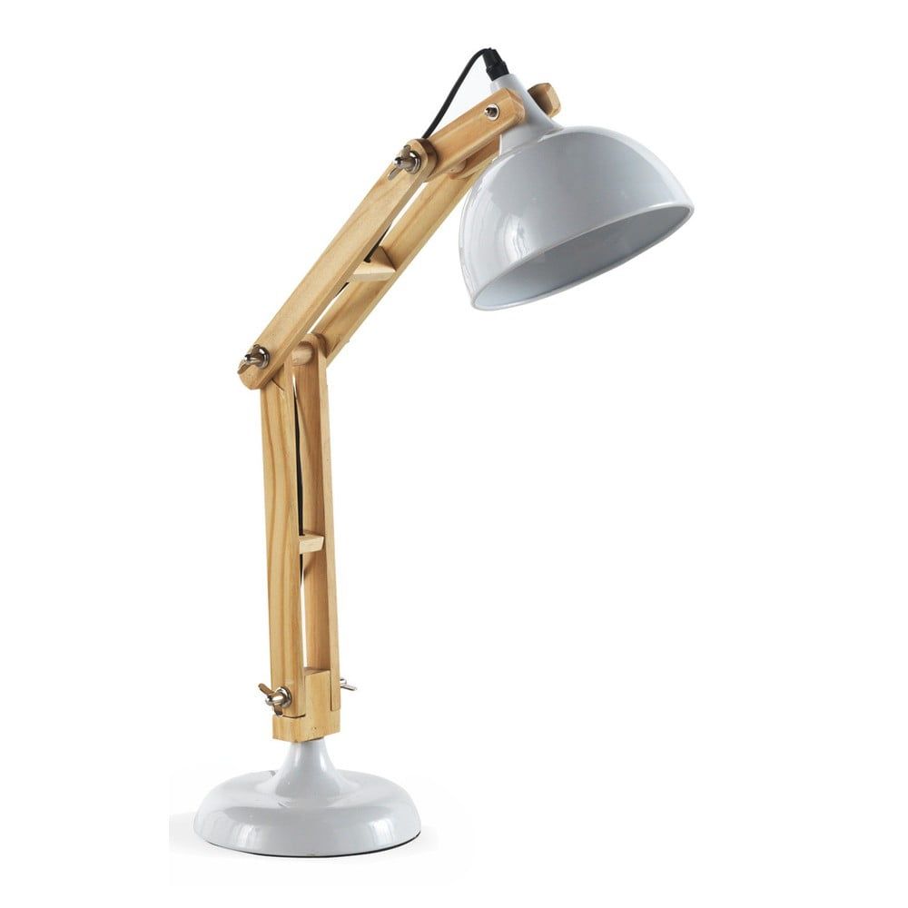 Biela stolová lampa Geese Wooden\r - Bonami.sk