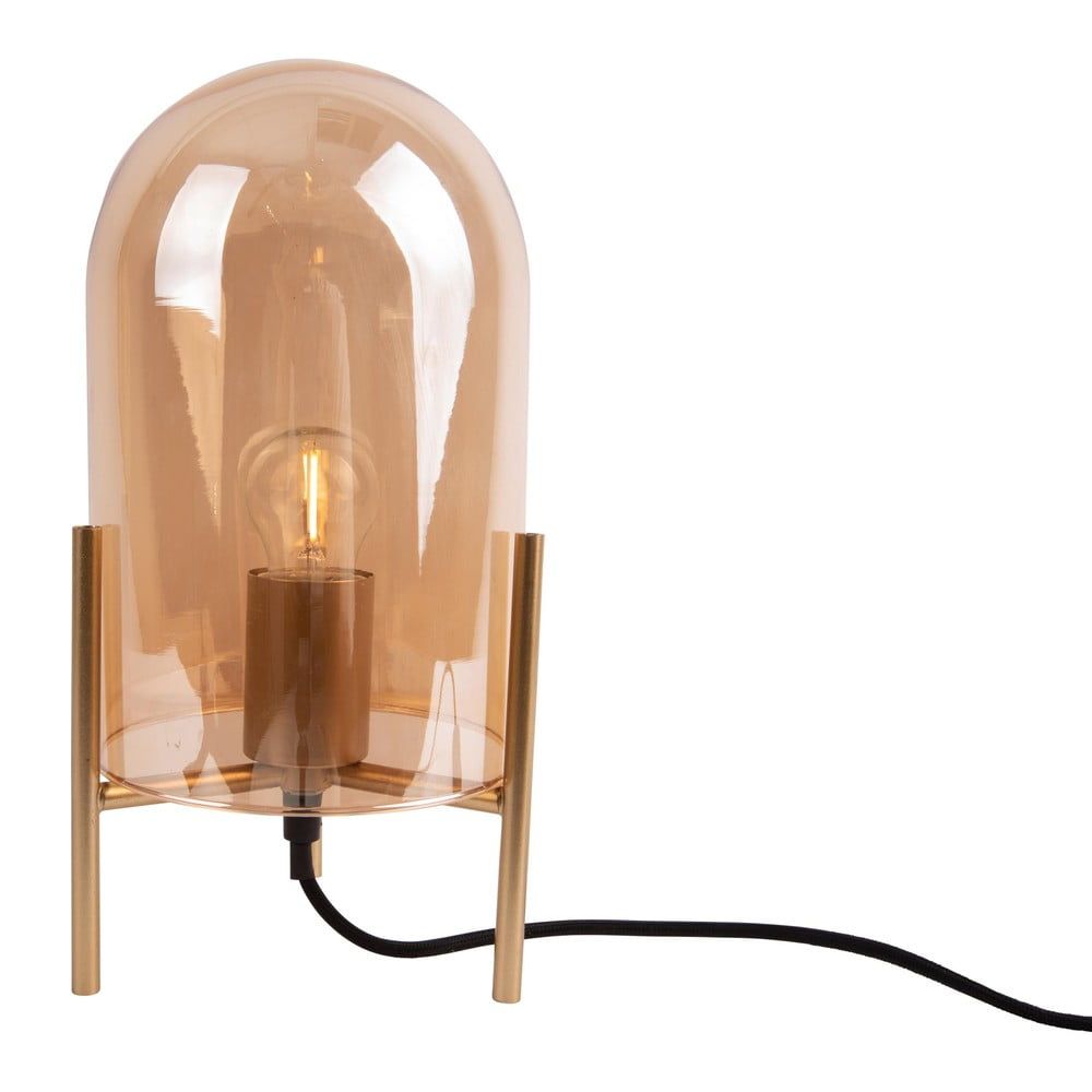 Sklenená stolová lampa v zlatej farbe Leitmotiv Glass Bell - Bonami.sk