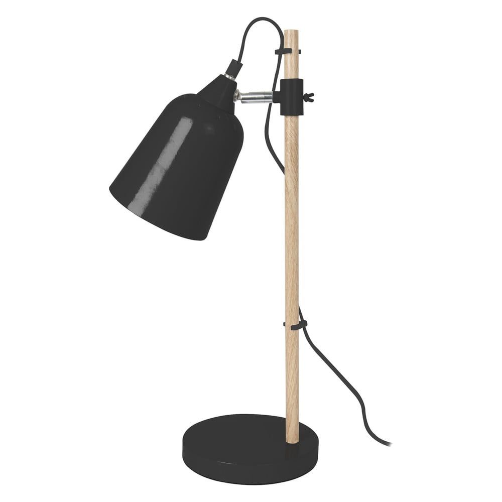 Čierna stolová lampa Leitmotiv Wood - Bonami.sk