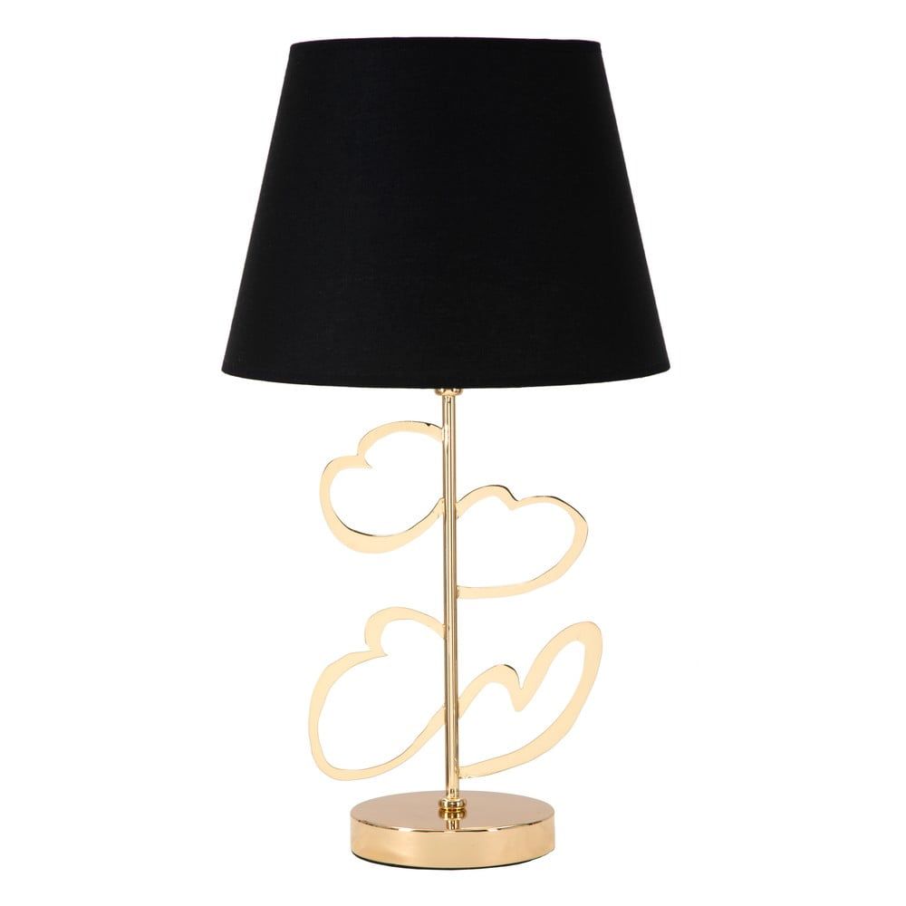 Stolová lampa v čierno-zlatej farbe Mauro Ferretti Glam Heart, výška 61 cm - Bonami.sk