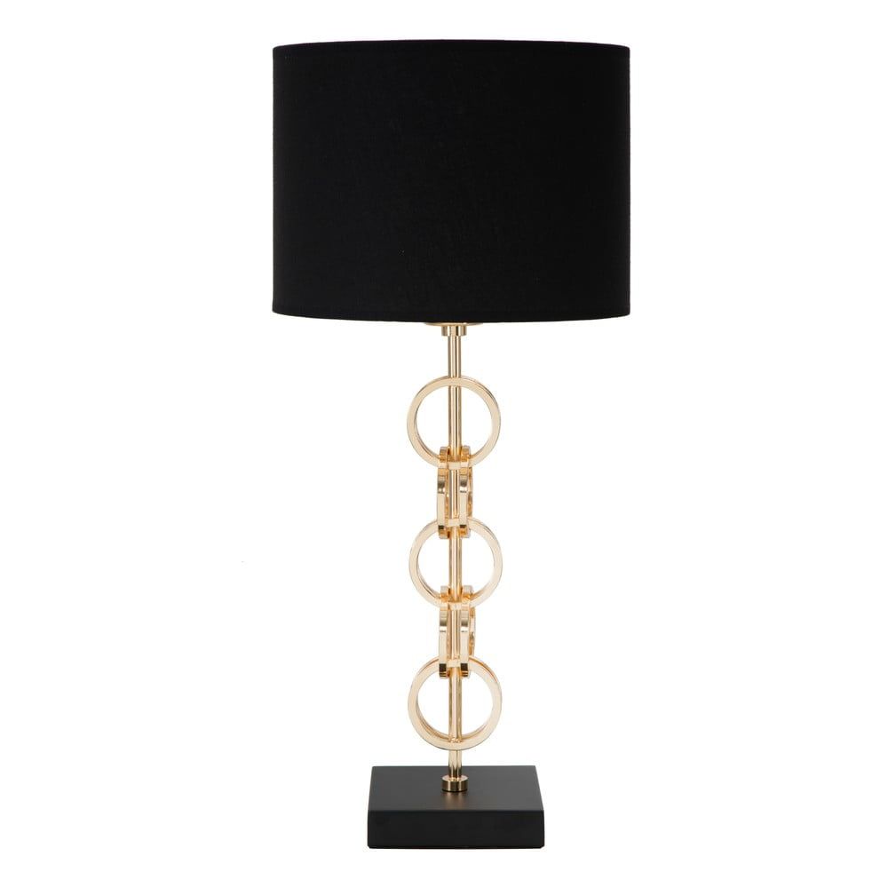 Stolová lampa v čierno-zlatej farbe Mauro Ferretti Glam Rings, výška 54,5 cm - Bonami.sk