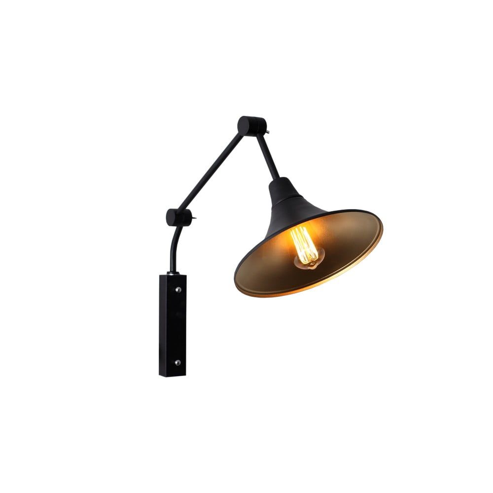 Čierna nástenná lampa Custom Form Miller, ø 25 cm - Bonami.sk