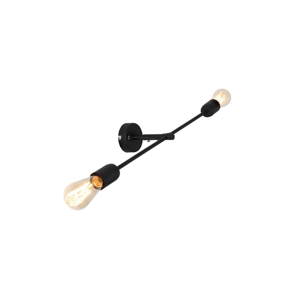 Čierna nástenná lampa na 2 žiarovky Custom Form Twigo, šírka 60 cm - Bonami.sk