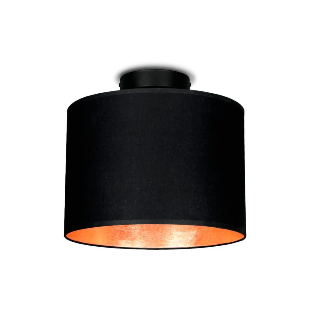 Čierne stropné svietidlo s detailom v medenej farbe Sotto Luce MIKA, Ø 25 cm - Bonami.sk