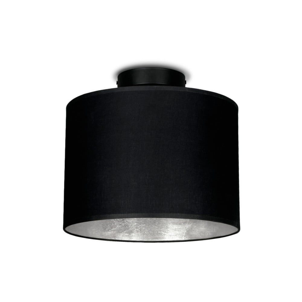 Čierne stropné svietidlo s detailom v striebornej farbe Sotto Luce MIKA, Ø 25 cm - Bonami.sk