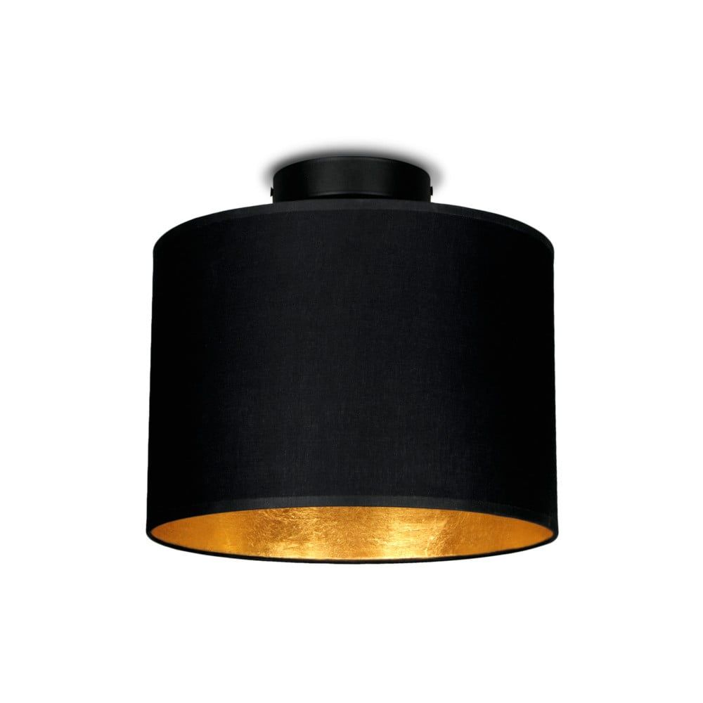 Čierne stropné svietidlo s detailom v zlatej farbe Sotto Luce Mika, Ø 25 cm - Bonami.sk
